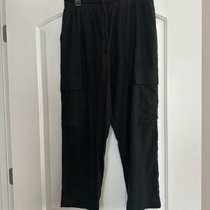 Time and Tru Black womens CargoPants with Drawstring Waist